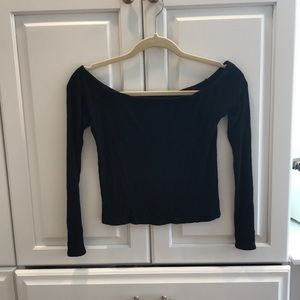 Black Off the Shoulder Long Sleeve